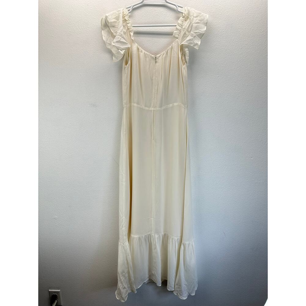 Reformation Butterfly Dress Midi Ivory White 8 - Picture 5 of 12